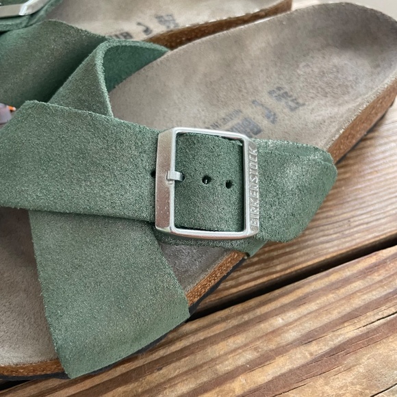 Birkenstock Siena Suede Leather Green Thyme sparkle Like New EU 37 / US 6.5 - 7 - Picture 7 of 16